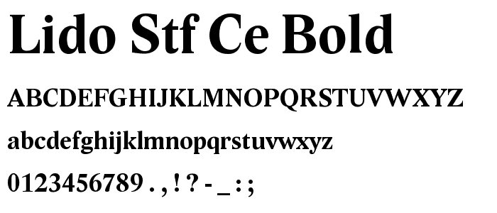 Lido STF CE Bold font